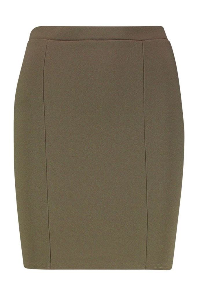 Womens Contoured Mini Skirt - Green - 14, Green