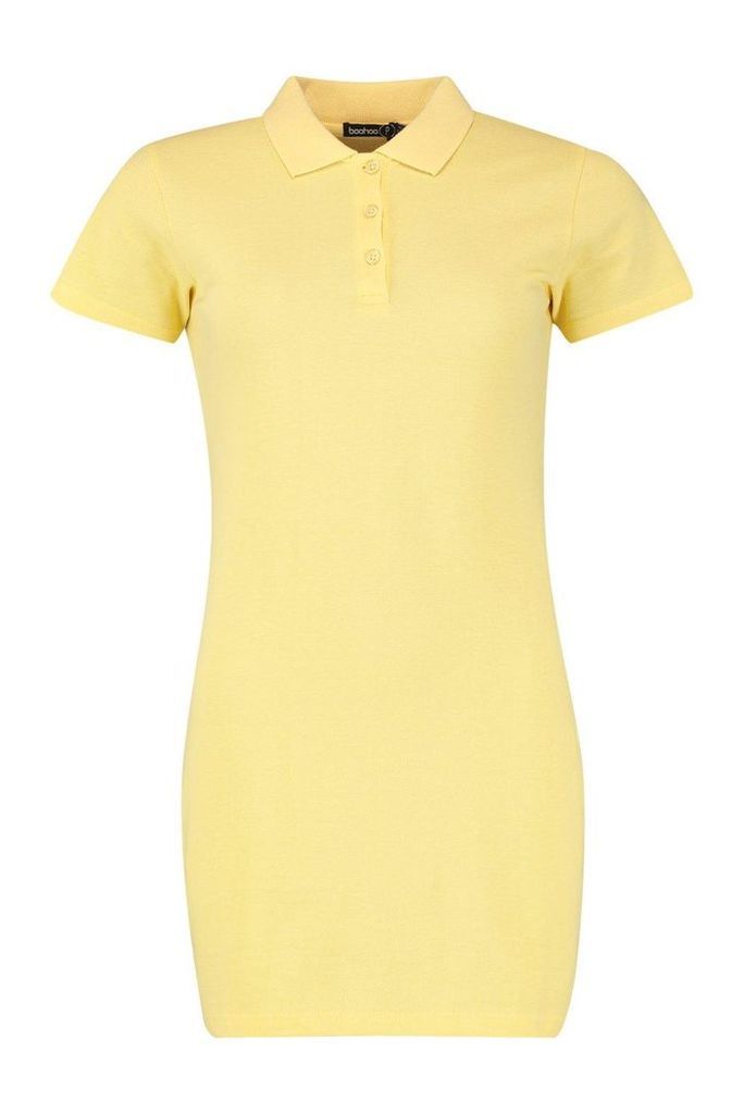 Womens Petite Tennis Dress - yellow - 10, Yellow