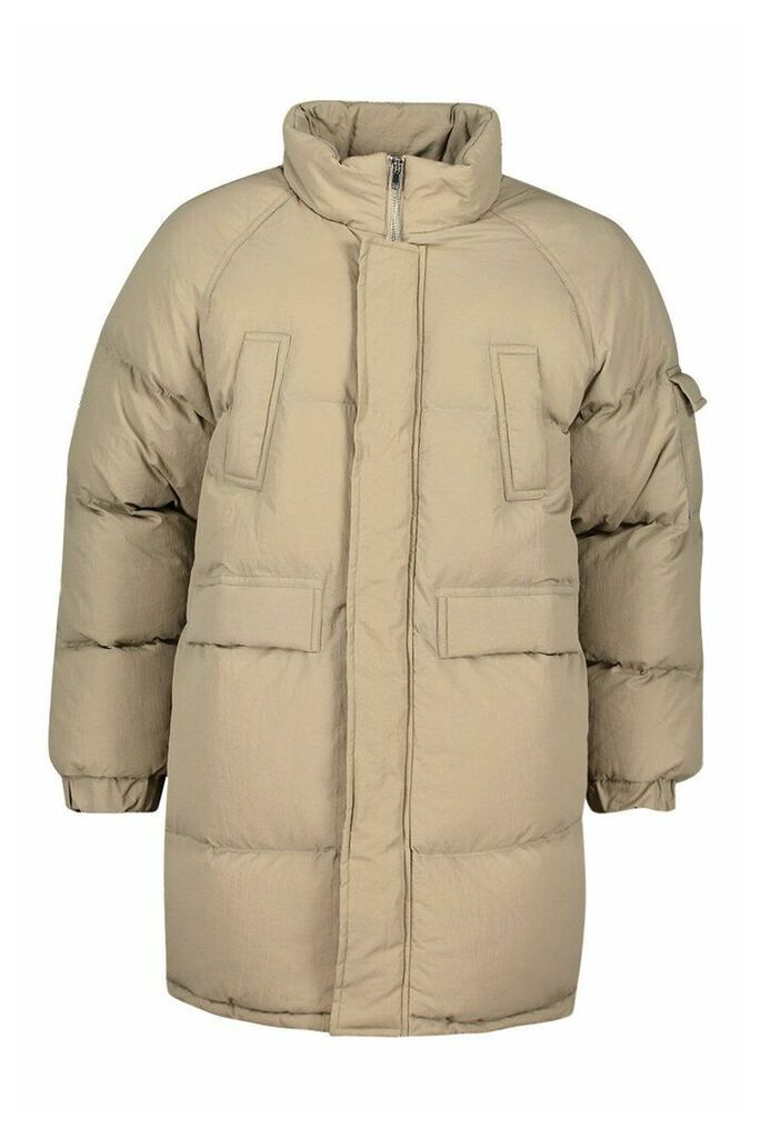 Womens Tall Lined Padded Coat - White - 14, White