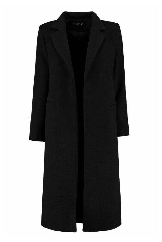 Womens Tailored Coat - Black - M, Black