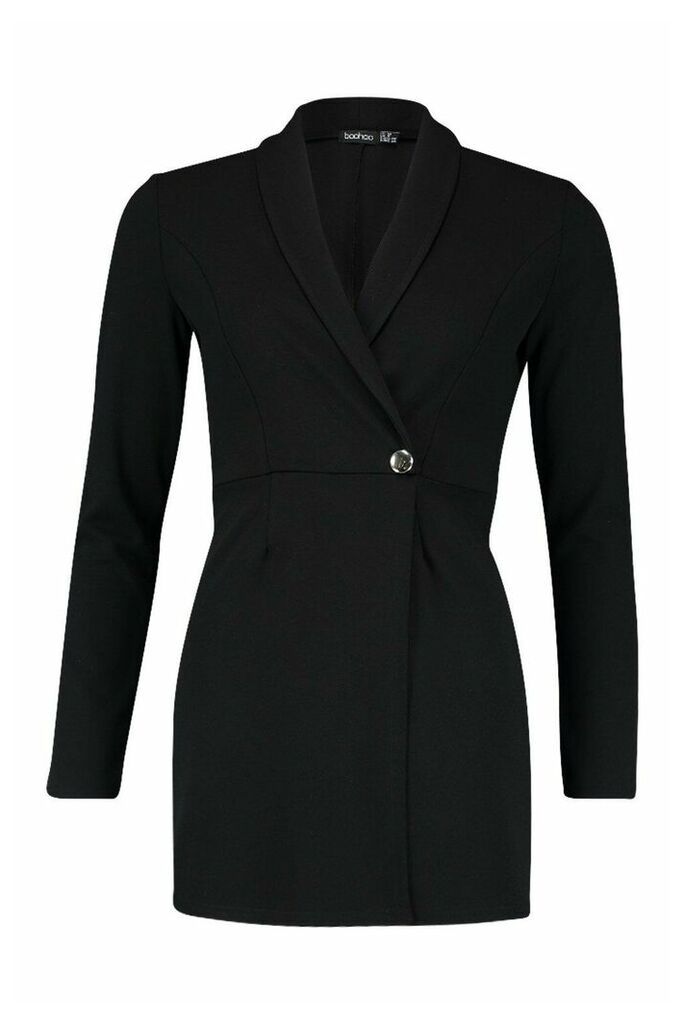 Womens Tailored Blazer Playsuit - black - 10, Black