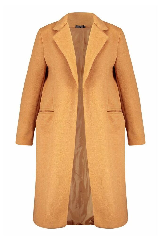 Womens Plus Tailored Coat - beige - 20, Beige