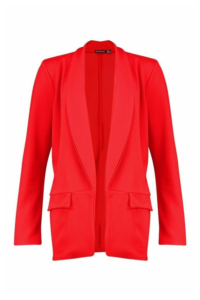 Womens Tailored Blazer - 12, Red