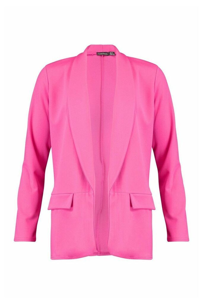 Womens Tailored Blazer - Pink - 10, Pink
