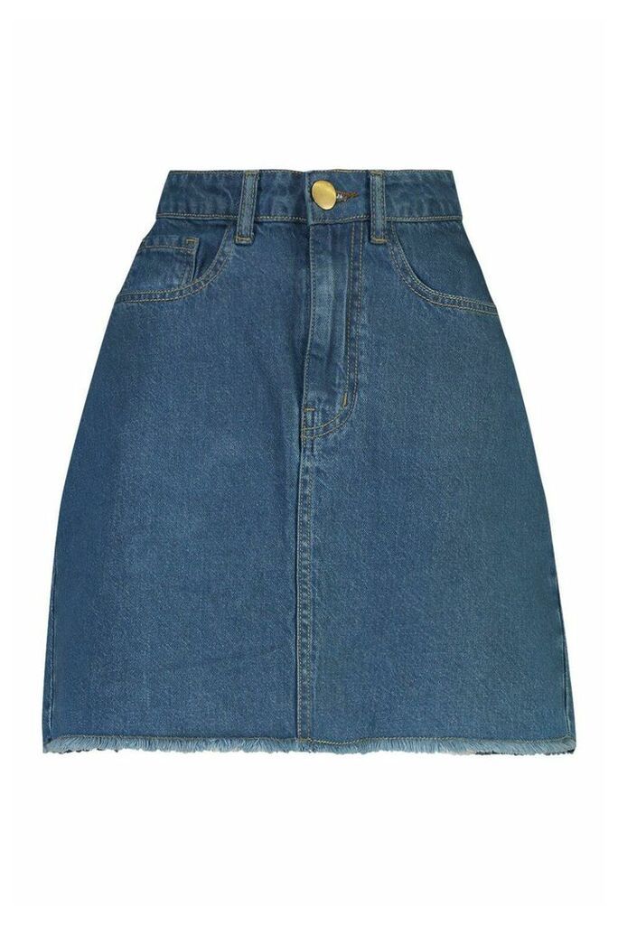 Womens Tall Basic Denim Skirt - Blue - 6, Blue