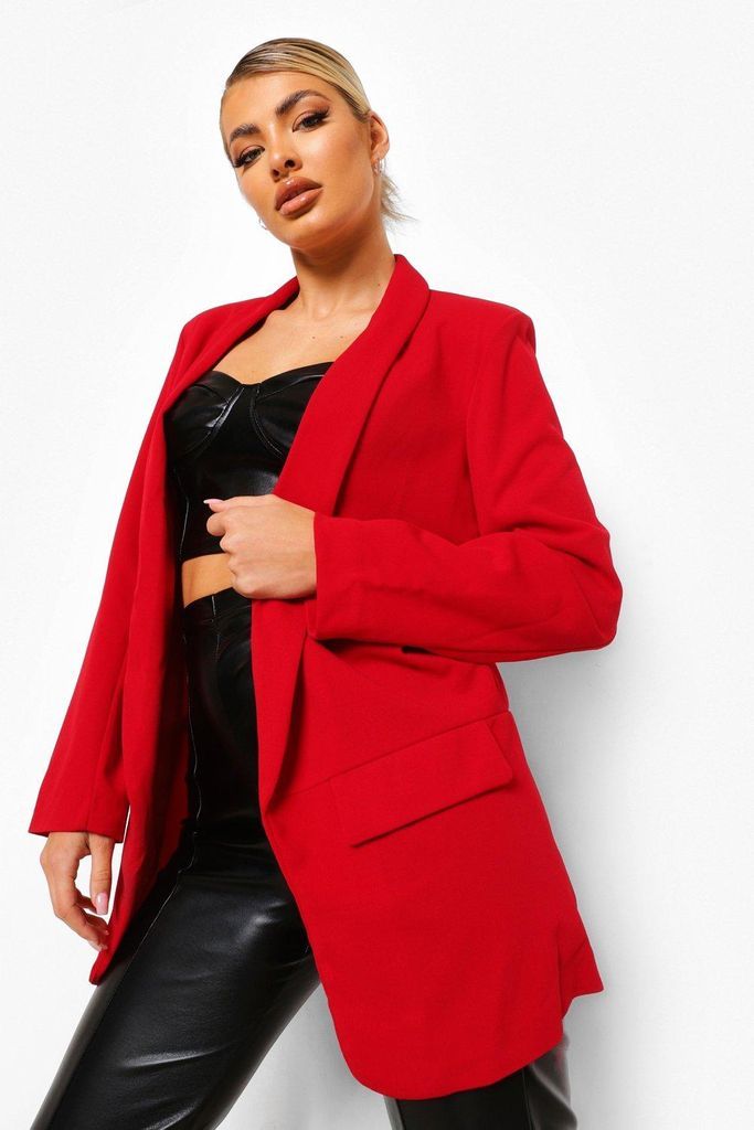 Womens Tailored Blazer - 10, Red
