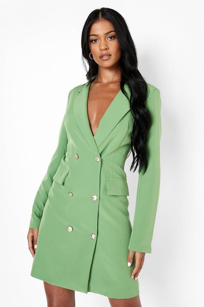 Womens Tall Woven Blazer Dress - Green - 6, Green