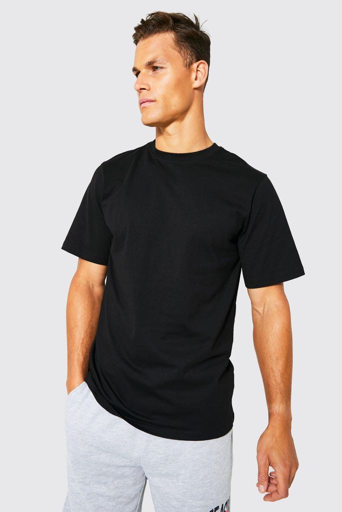 Men's Tall Basic Crew Neck T-Shirt - Black - S, Black