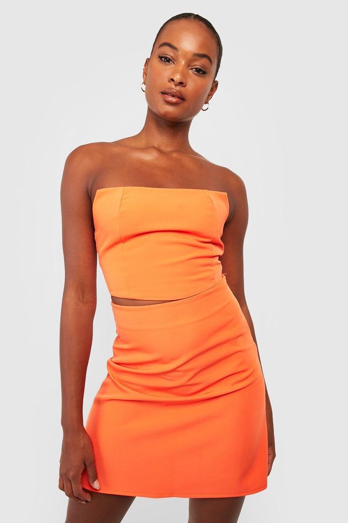 Womens Tall A Line High Waist Mini Skirt - Orange - 6, Orange