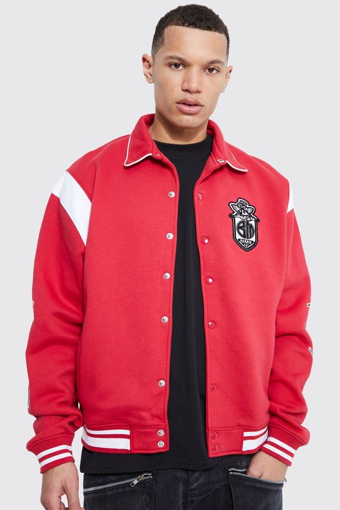 Men's Tall Boxy Fit Limited Edition Jersey Jacket - Red - S, Red