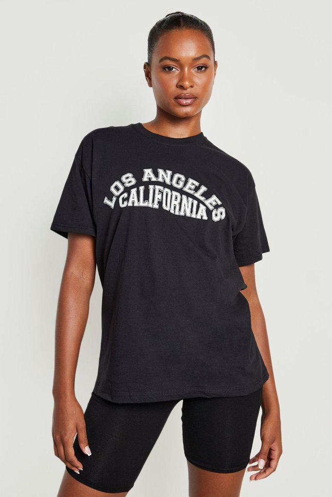 Womens Tall Los Angeles Varsity Print T-Shirt - Black - M, Black
