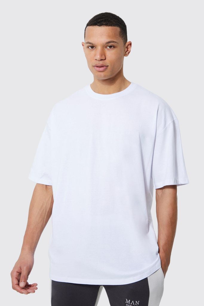 Men's Tall Loose Fit Basic T-Shirt - White - S, White