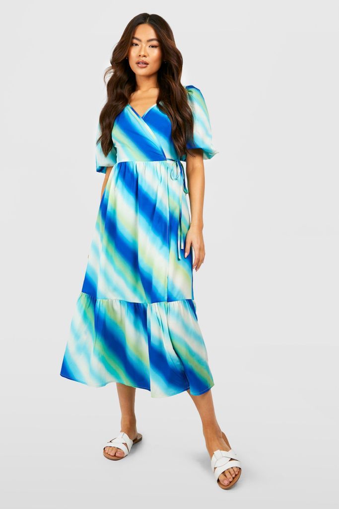 Womens Ombre Maxi Dress - Blue - 8, Blue