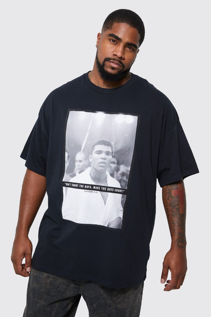 Men's Plus Muhammad Ali License T-Shirt - Black - Xxxl, Black