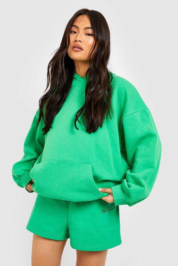 Womens Basic Oversized Hoodie - Green - S, Green