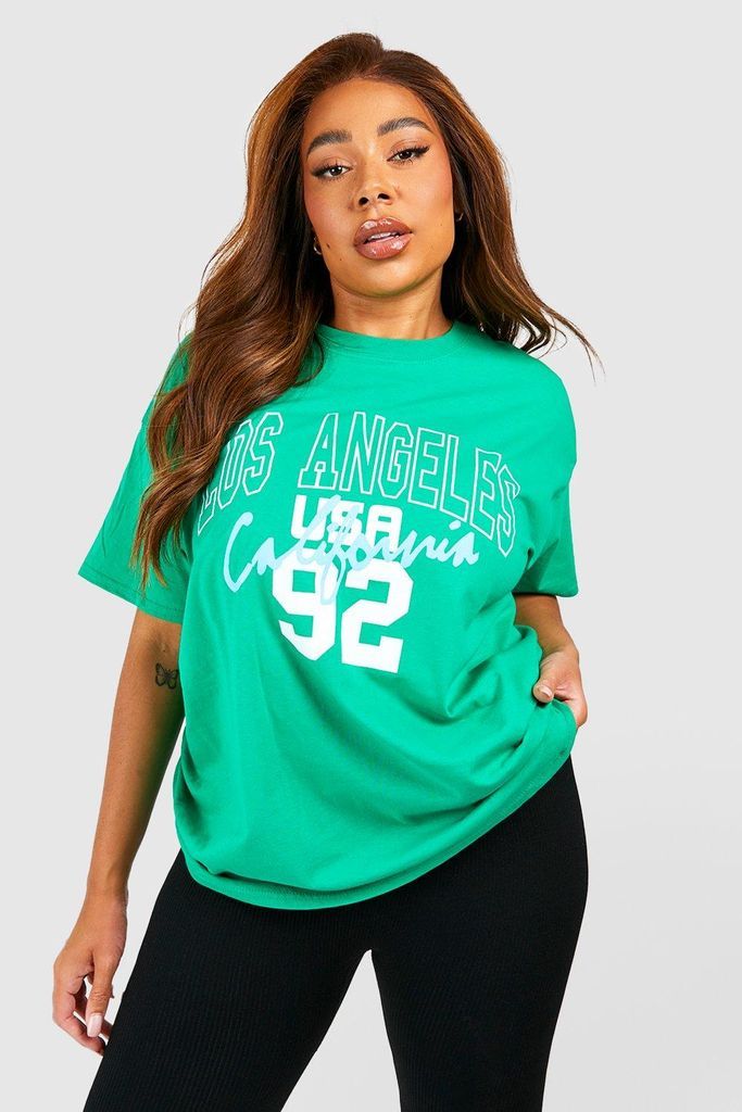 Womens Plus La Printed T-Shirt - Green - 16, Green