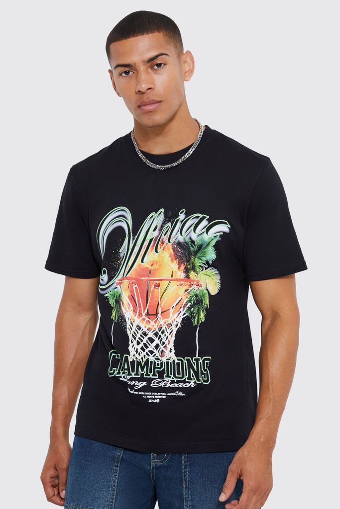 Men's Official Slam Dunk Champions T-Shirt - Black - S, Black