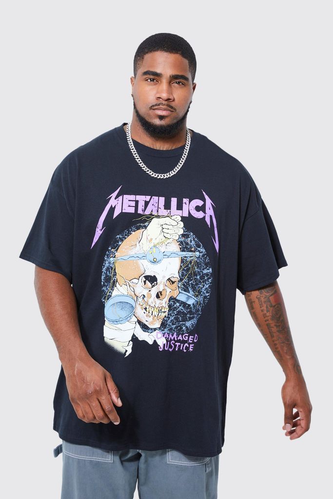 Men's Plus Size Metallica Skull License T-Shirt - Black - Xxxl, Black