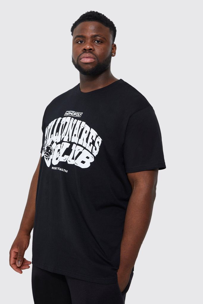 Men's Plus Millionaires Club License T-Shirt - Black - Xxl, Black