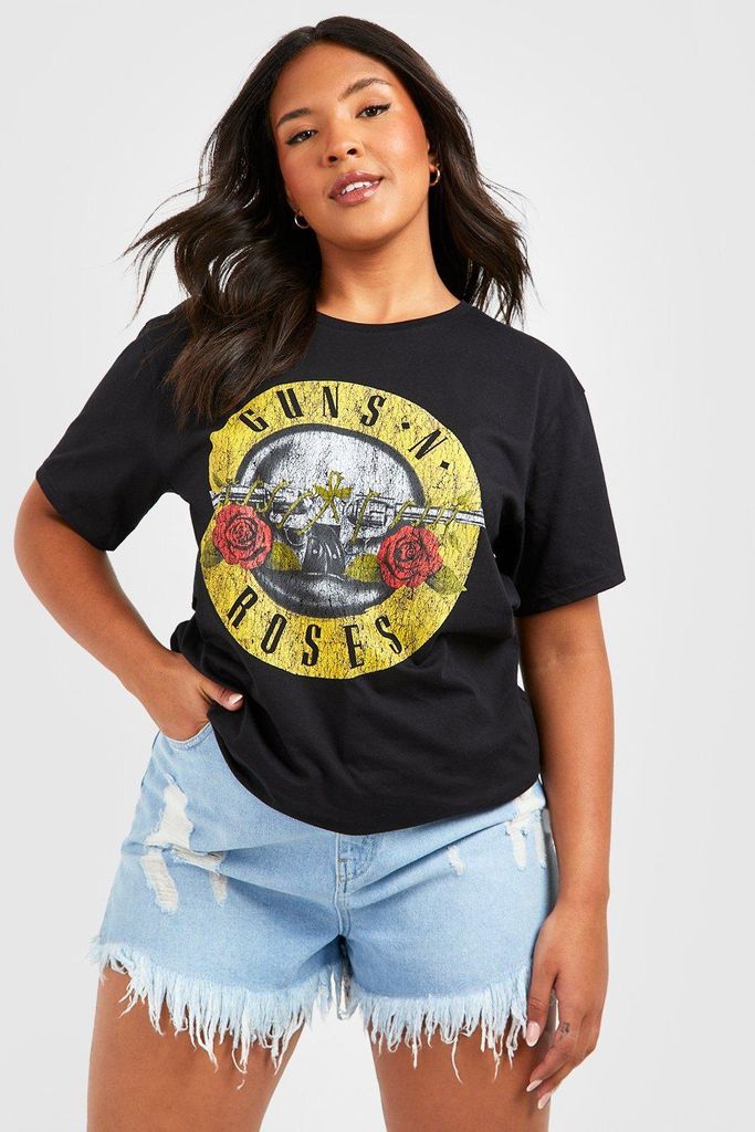 Womens Plus Guns N Roses Band T-Shirt - Black - 22, Black