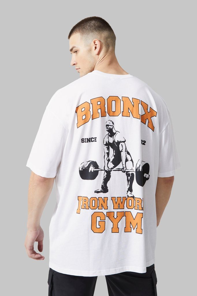 Men's Tall Man Active Oversized Bronx T-Shirt - White - S, White