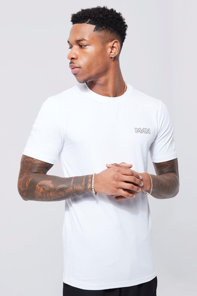 Men's Man Muscle Fit T-Shirt - White - M, White
