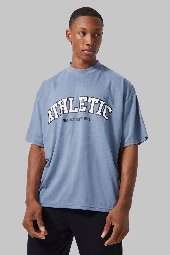 Men's Man Active Gym Athletic Boxy Fit T-Shirt - Blue - S, Blue