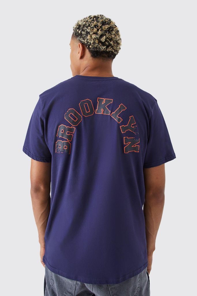 Men's Tall Vintage Brooklyn Graphic T-Shirt - Navy - S, Navy