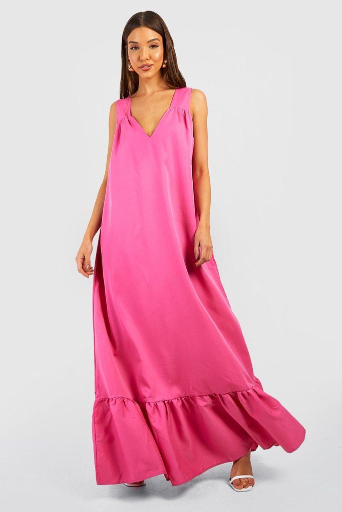 Womens Trapeze Maxi Dress - Pink - 8, Pink