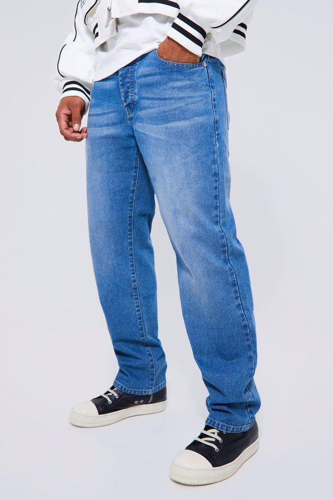 Men's Relaxed Fit Rigid Jeans - Blue - 28R, Blue