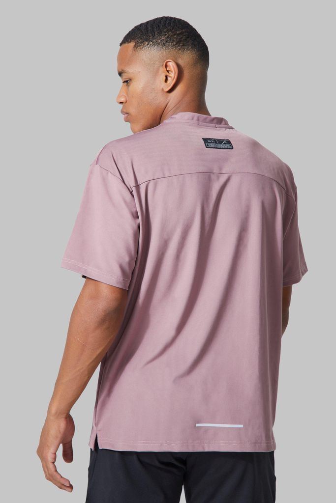 Men's Man Active Gym Oversized Performance T-Shirt - Purple - S, Purple