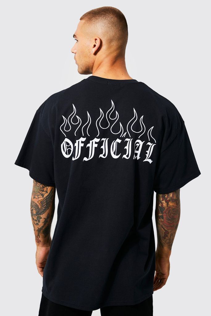 Men's Oversized Ofcl Graffiti T-Shirt - Black - M, Black