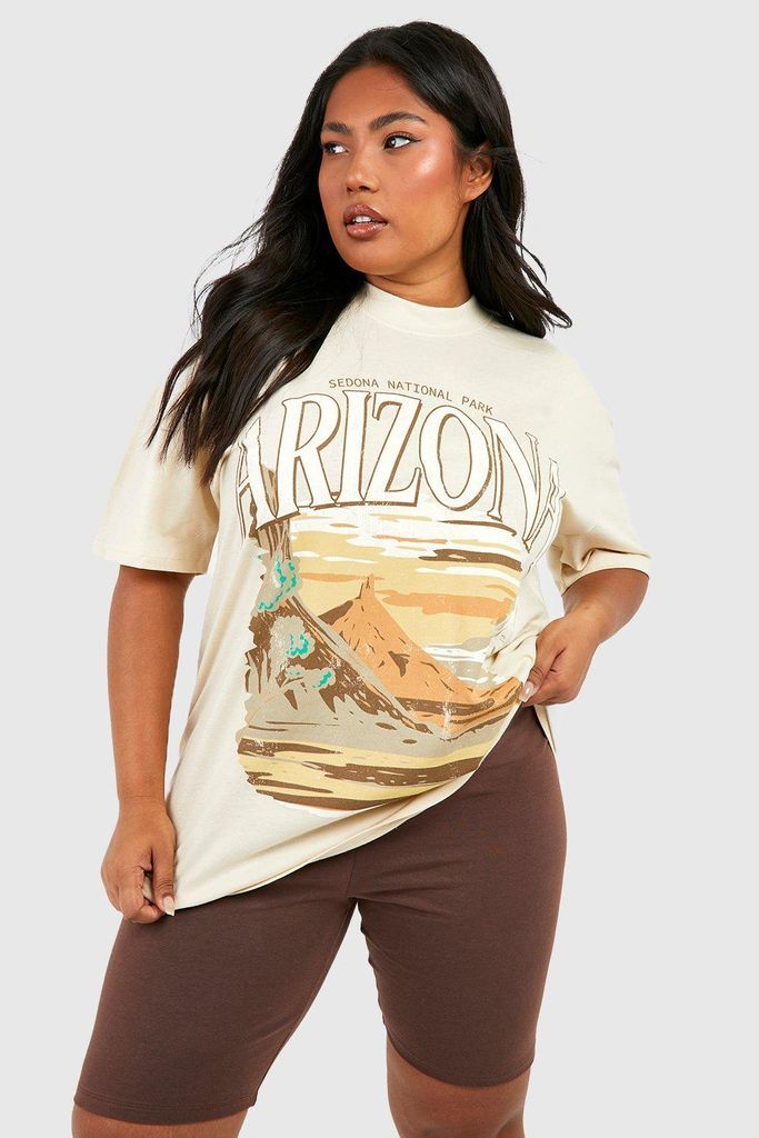 Womens Plus Arizona Oversized T-Shirt - Beige - 22, Beige