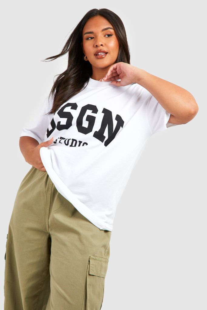 Womens Plus Dsgn Oversized T-Shirt - White - 18, White