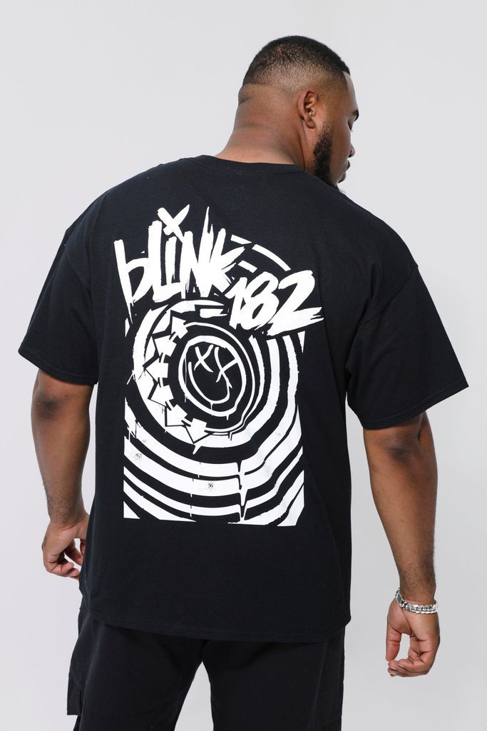 Men's Plus Oversized Blink 182 License T-Shirt - Black - Xxxl, Black