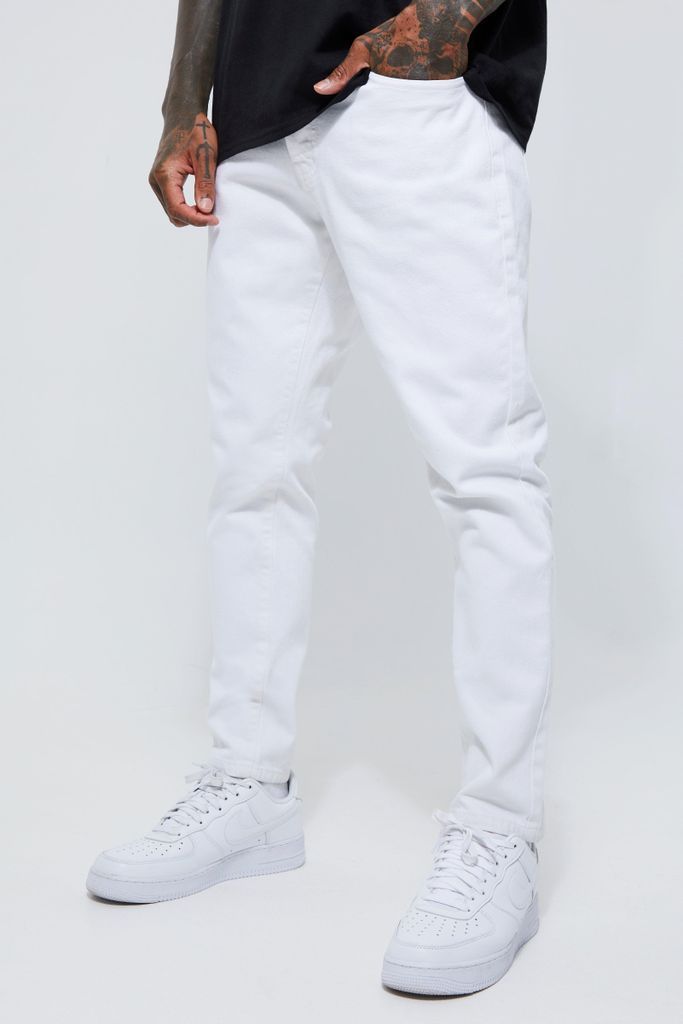 Men's Tapered Fit Rigid Jeans - White - 34R, White