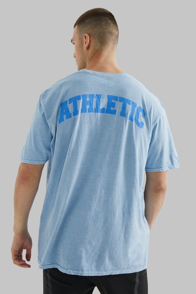 Men's Tall Man Active Overdye Athletic T-Shirt - Blue - S, Blue