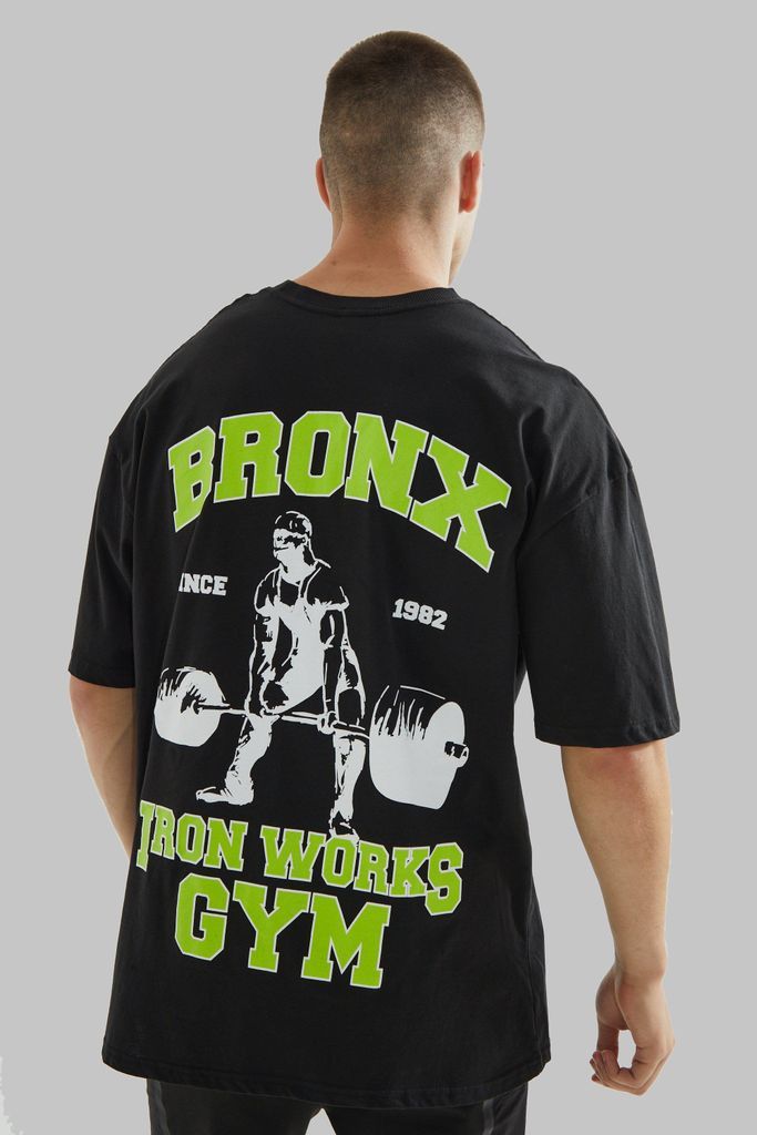 Men's Tall Man Active Oversized Bronx T-Shirt - Black - S, Black