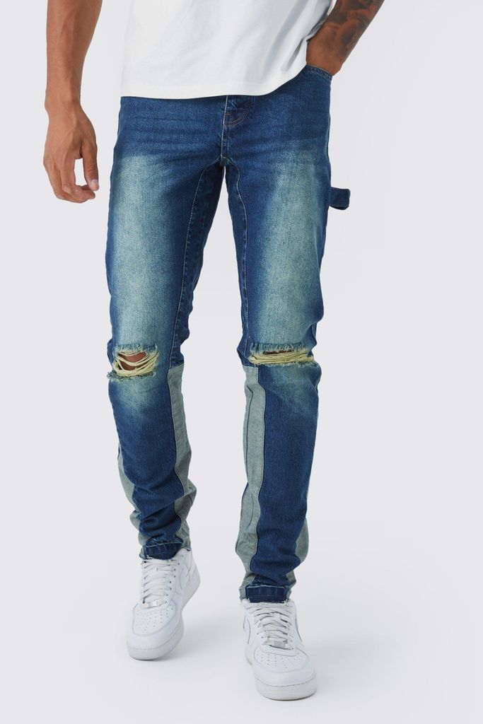 Men's Tall Straight Rigid Carpenter Jeans - Blue - 30, Blue