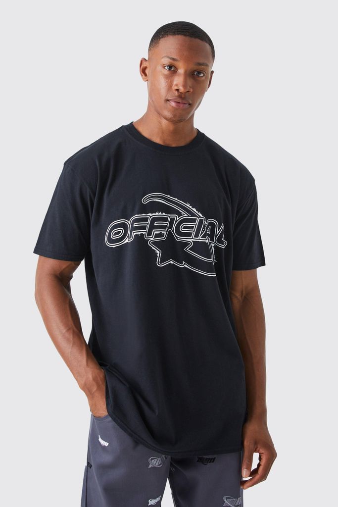 Men's Homme Star Graphic T-Shirt - Black - S, Black