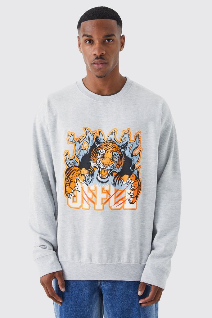 Men's Offcl Graphic Tiger Sweatshirt - Grey - S, Grey