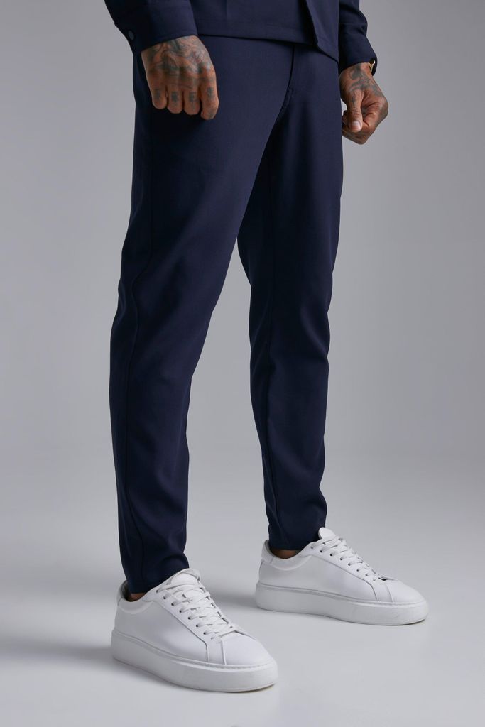 Men's Tailored Trousers - Navy - S, Navy