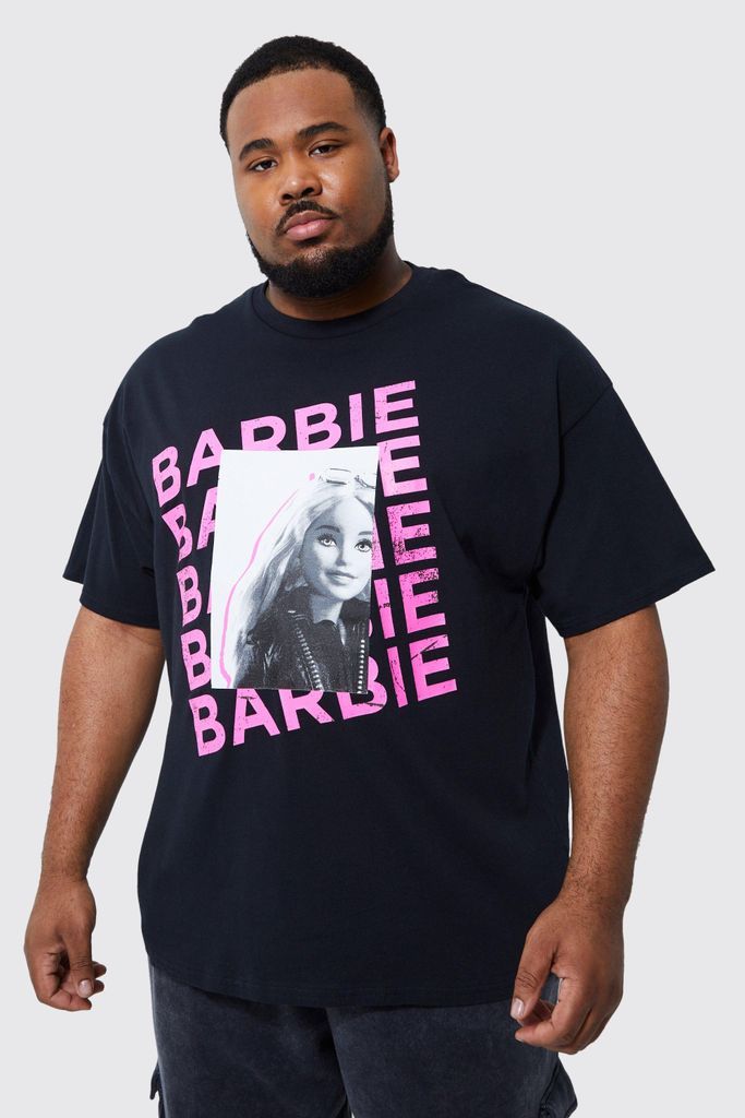 Men's Plus Barbie License T-Shirt - Black - Xxxl, Black