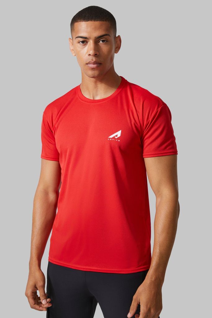 Men's Active Slim Fit Perfomance T-Shirt - Red - S, Red