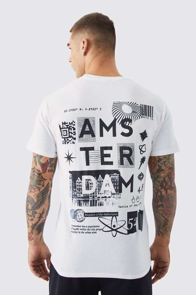 Men's Amsterdam Graphic T-Shirt - White - S, White