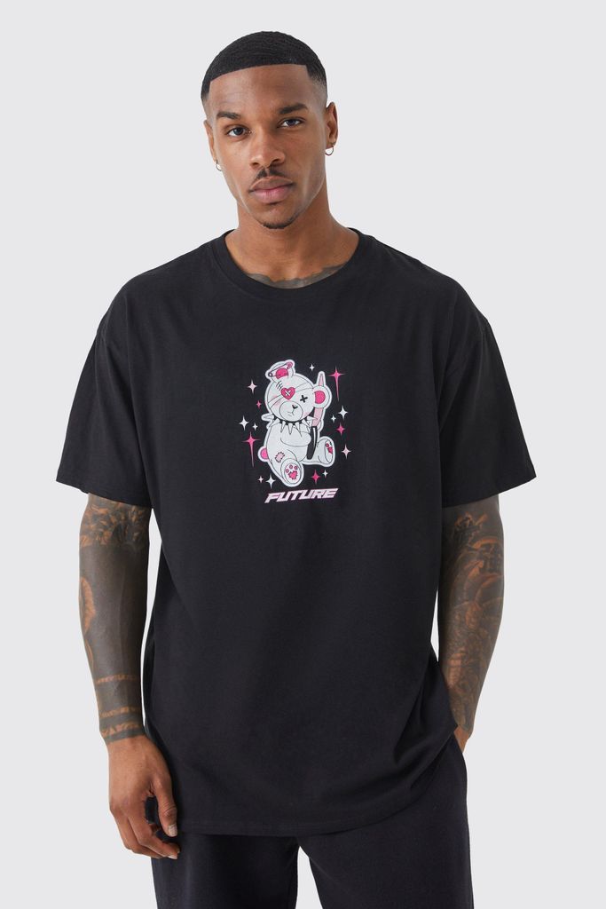 Men's Future Bear Graphic T-Shirt - Black - S, Black