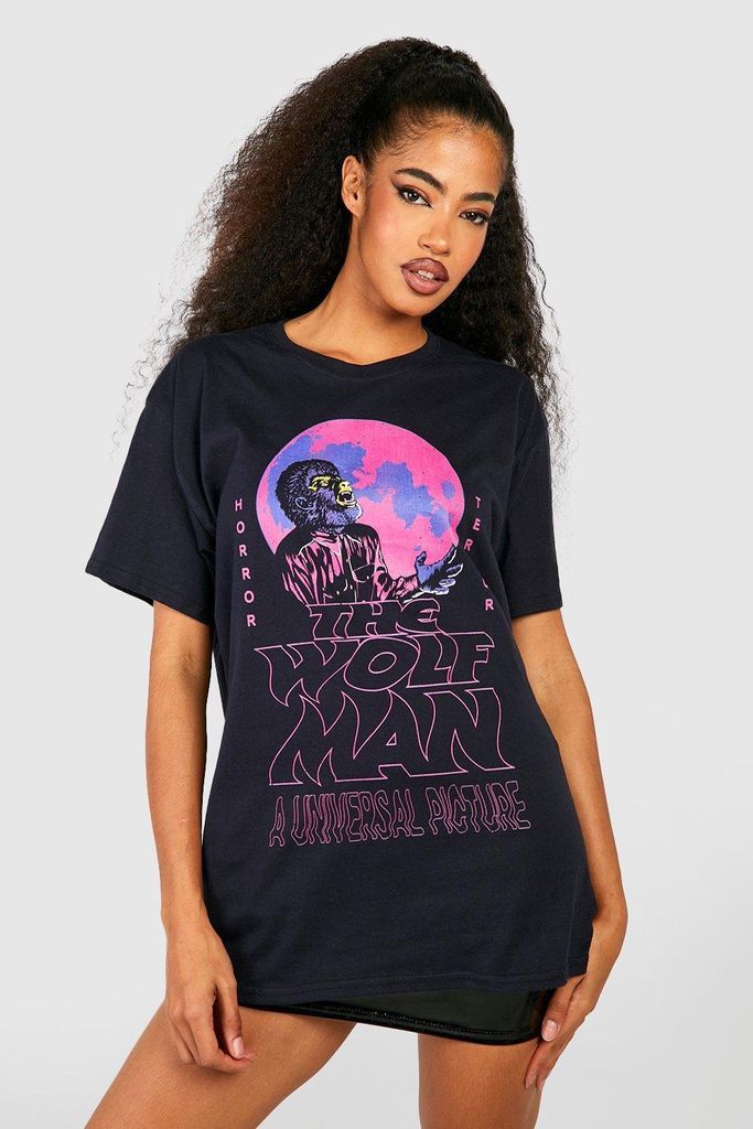Womens Wolf Man Licence T-Shirt - Purple - S, Purple