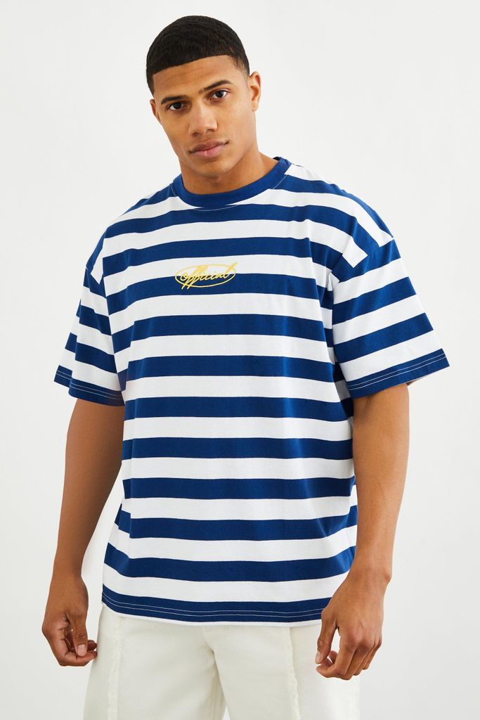Men's Oversized Official Stripe T-Shirt - Multi - Xl, Multi