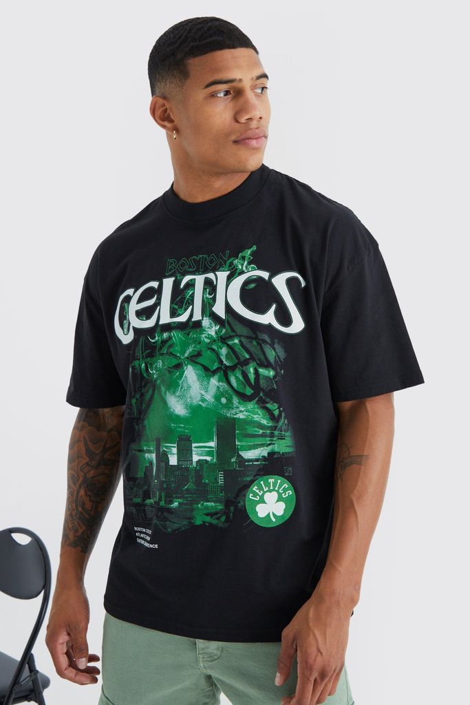 Men's Boston Celtics Nba License T Shirt - Black - S, Black