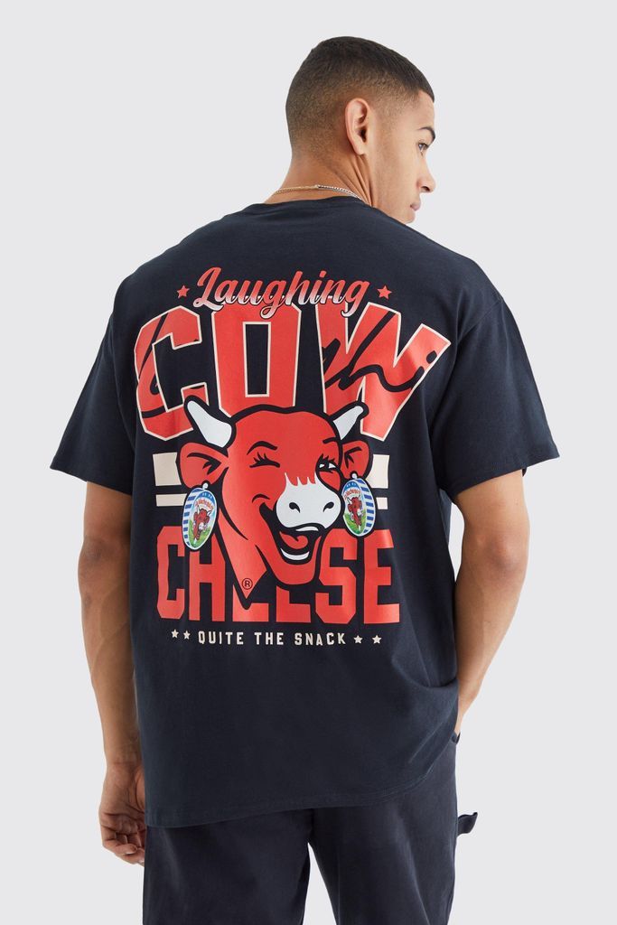 Men's Oversized Laughing Cow License T-Shirt - Black - S, Black